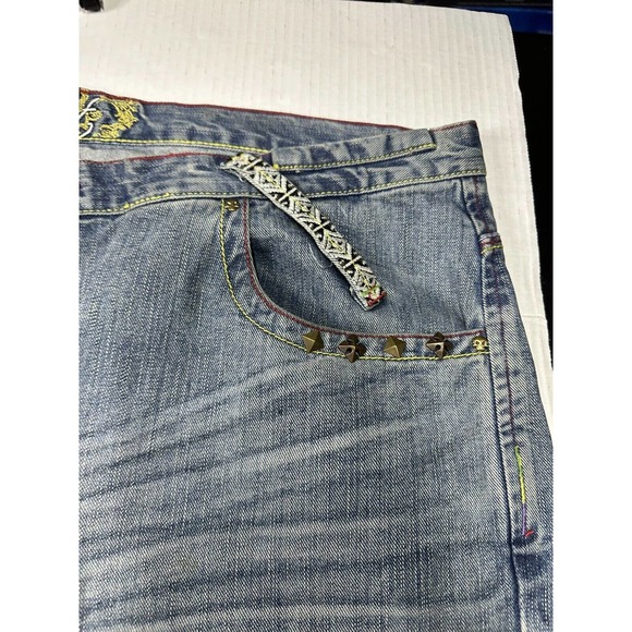 Ruthless Art Embroidered black mens Jeans Size 42 - Picture 4 of 16